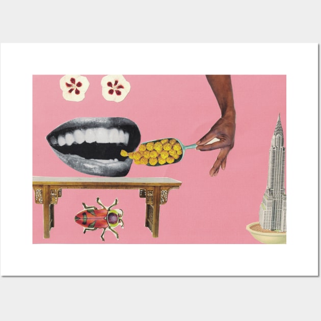 Big Mouth Collage Wall Art by martynzero